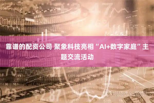 靠谱的配资公司 聚象科技亮相“AI+数字家庭”主题交流活动